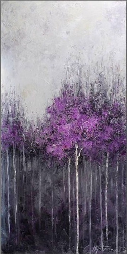 Фото №1 - Абстрактная картина "Фиолетовый лес"(CART_019)