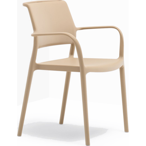 Фото №1 - Комплект из 4-ех пластиковых стульев с подлокотниками Ara(2S136706)
