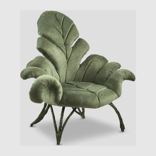 Фото №1 - Кресло с зеленой обивкой(DB006098)